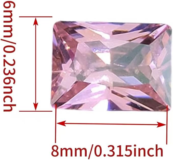 AierCrystal Pink Gemstone Color Cubic Zirconia Loose Beads Unset - Image 2