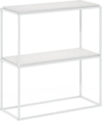 Furinno Moretti Modern Storage Shelves, 2-Tier Wide Stackable Book Shelf - Image 5