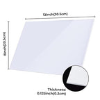 White Acrylic Sheet 8 x 12 x1/8 Inch Thick, Frosted Plexiglass Sheet | Acrylic - Image 2