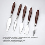 5 Pieces Painting Knives Stainless Steel Spatula Palette Knife Oil Painting - Image 4