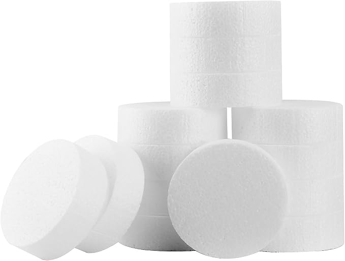 FFchuanhe 14 Pack Crafts Foam Circles 3 inch, Polystyrene Round Foam Discs - Image 3