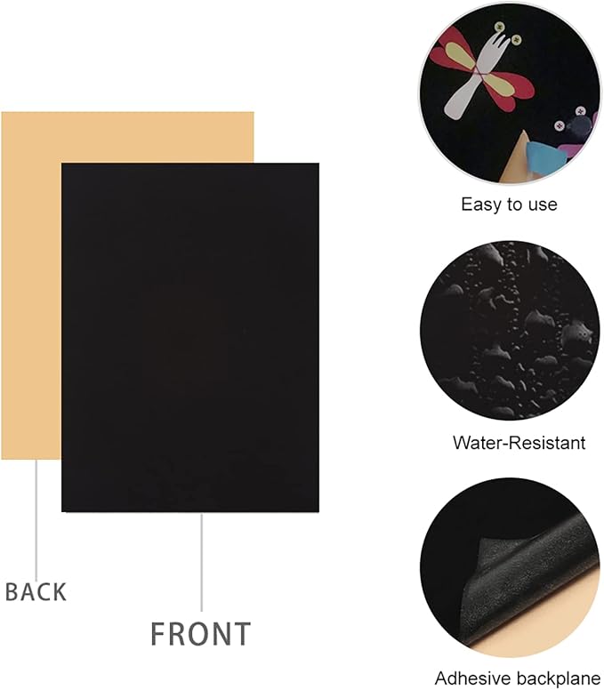 YaoHui 3-Pack Self-Adhesive Felt Sheets, Peel & Stick, A4 Size - Image 2