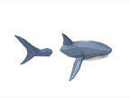 Shark on Wall Paper Sculpture, Right side, Pre-cut DIY Papercraft Kit, Handmade by Handmade