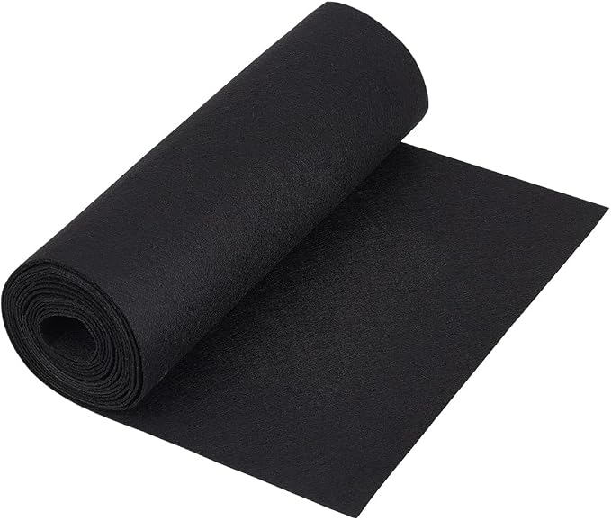 BENECREAT 118x11.8Inch Black Felt Roll, Fabric Sheets Soft Woven Nonwoven by BENECREAT