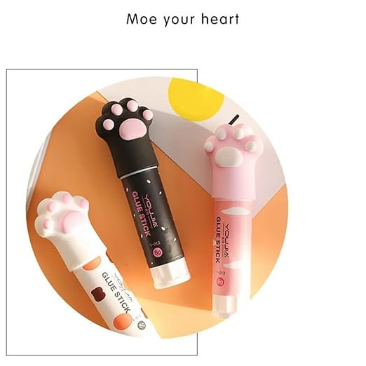 Solid Glues, Kawaii Cartoon Solid Glue Stick, Cat Claw Cute Glue Stick - Image 9