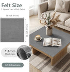 Dark Gray Felt Fabric 36'' X 36'', 1.4mm Large Felt Sheets Soft Durable Crafts - Image 2