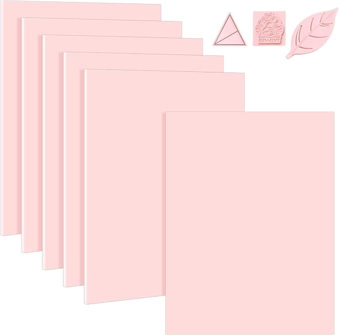 6 Pack 8"x10" Large Rubber Carving Blocks by Oopsu