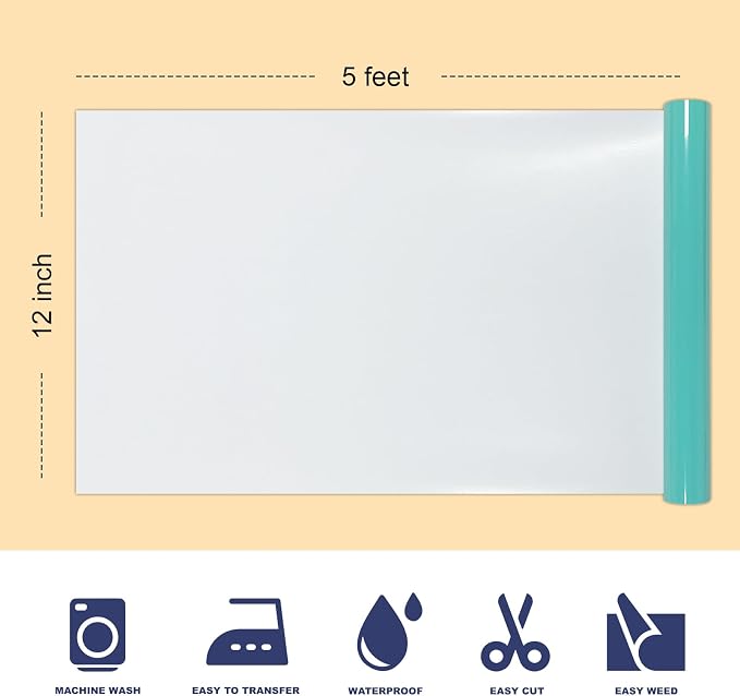 Turquoise Puff Vinyl Heat Transfer - Image 2