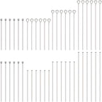 PH PandaHall 560pcs 8 Styles 304 Stainless Steel Eye Pins 30mm 40mm 50mm Head by PHPandaHall