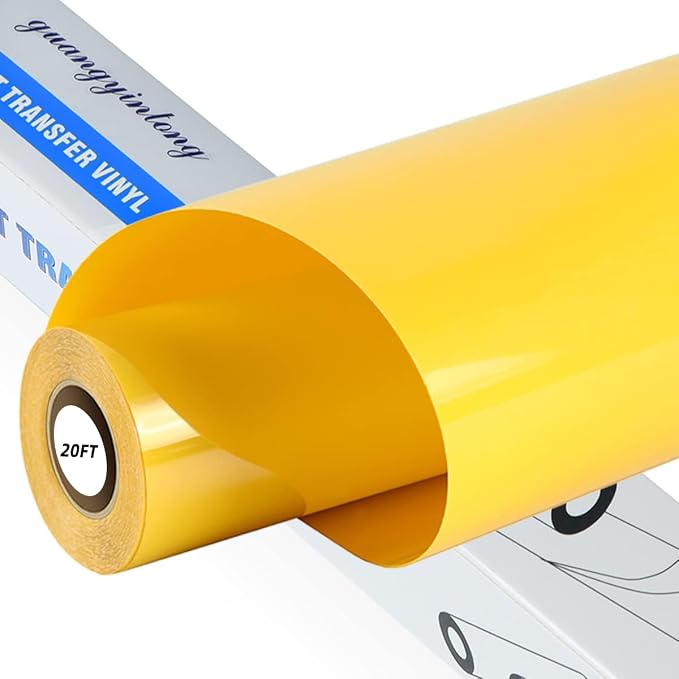 guangyintong Heat Transfer Vinyl Yellow HTV Rolls, Glossy Surface HTV Vinyl by guangyintong