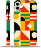 ZHEGAILIAN Case for iPhone 16, Geometric Colors Durable Shockproof Silicone + by Home