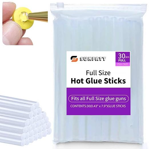 Full Size Hot Glue Sticks, 7.9" x 0.43" Clear Glue Gun Sticks | Perfect by SUNFATT