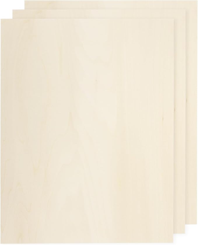 MECCANIXITY 3pcs Basswood Sheets 6 x 8 x 3/16 Inch Unfinished Wood Boards by MECCANIXITY