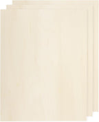 MECCANIXITY 3pcs Basswood Sheets 6 x 8 x 3/16 Inch Unfinished Wood Boards by MECCANIXITY