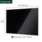 UU&FIL Black Acrylic Sheets 12" x 16", 2 Pack 1/8 Inch Thick Cast Plexiglass - Image 2