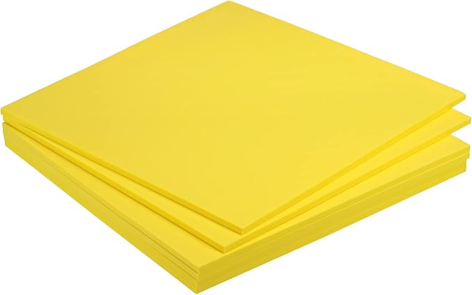 MECCANIXITY EVA Foam Sheets Yellow 9.8 Inch x 9.8 Inch 5mm Thick Crafts Foam by MECCANIXITY
