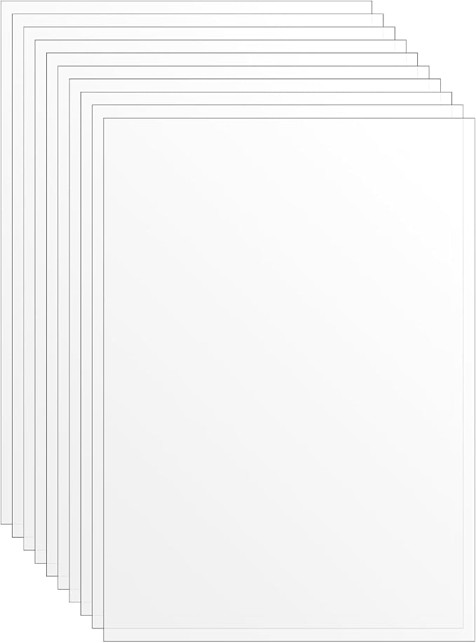 10 Pcs Heat Resistant Acetate Sheets, 5.8 X 8.3 Inch Clear Acetate Sheets by Unknown