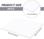 BENECREAT 4 Pcs 2mm PVC Foam Sheet White Plastic Sheet 11.8x15.7 Inch - Image 2