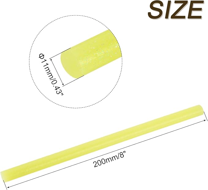 uxcell 30pcs Full Size Hot Glue Gun Sticks 8-inch x 0.43-inch High Sticky Large - Image 2