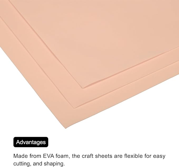 MECCANIXITY EVA Foam Sheets Nude 19.7 Inch x 35.4 Inch 1mm Thick Crafts Foam - Image 5