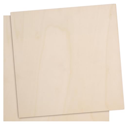 LEXININ 20 Pack 10 x 10 x 1/8 Inch Square Wood Sheets, 3mm Craft Wood Plywood - Image 5