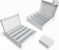 Calenzana 3200-Count Trading Cardboard Storage Boxes 2 Pack, 4 Row White Card by Calenzana