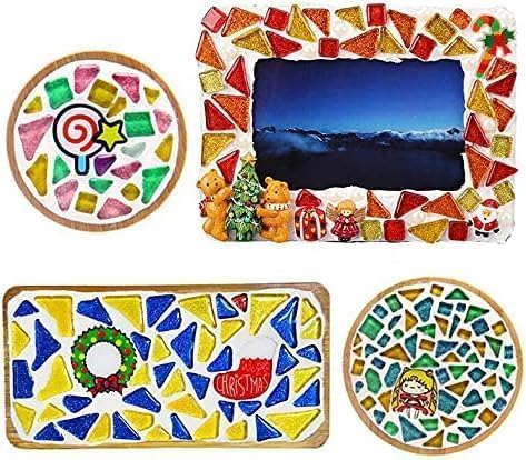 1.1LB Mixed Color Irregular Crystal Mosaic Tiles, Tiny Mini Mosaic Tile DIY - Image 7
