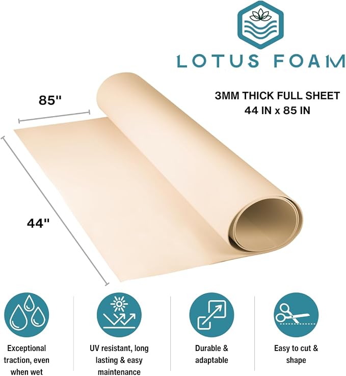 LotusFoam EVA Foam Sheet 3mm – 44"x 85" Craft Foam - Image 2