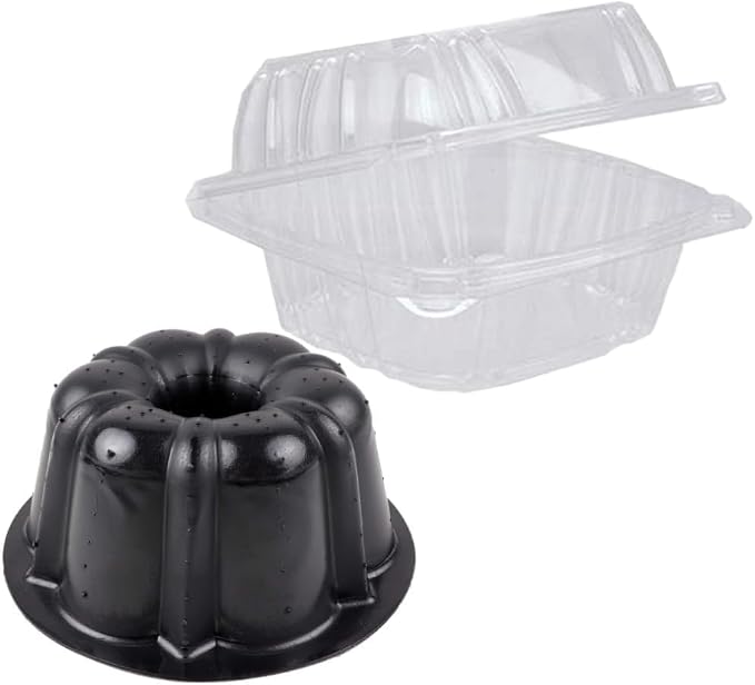 O'CREME Polystyrene Hinged-Lid Container 6 Inch Wide x 3.1 Inch High - Image 2