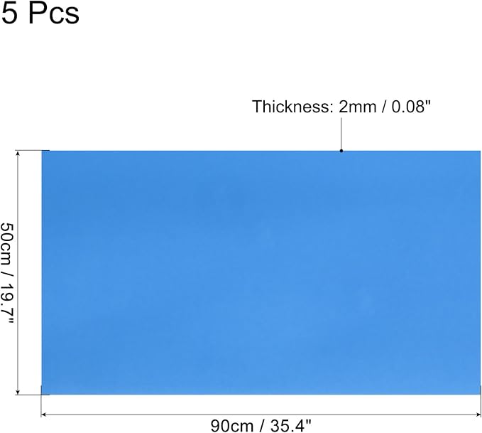 MECCANIXITY EVA Foam Sheets Lake Blue 35.4 Inch x 19.7 Inch 2mm Thick Crafts - Image 2
