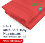Body Pillowcases Set of 2-20x54 Long Body Pillow Case - Image 2