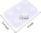 LNAUJS 8 Pack Plastic Paint Tray Palettes, 6 Well Rectangular Palette, - Image 2