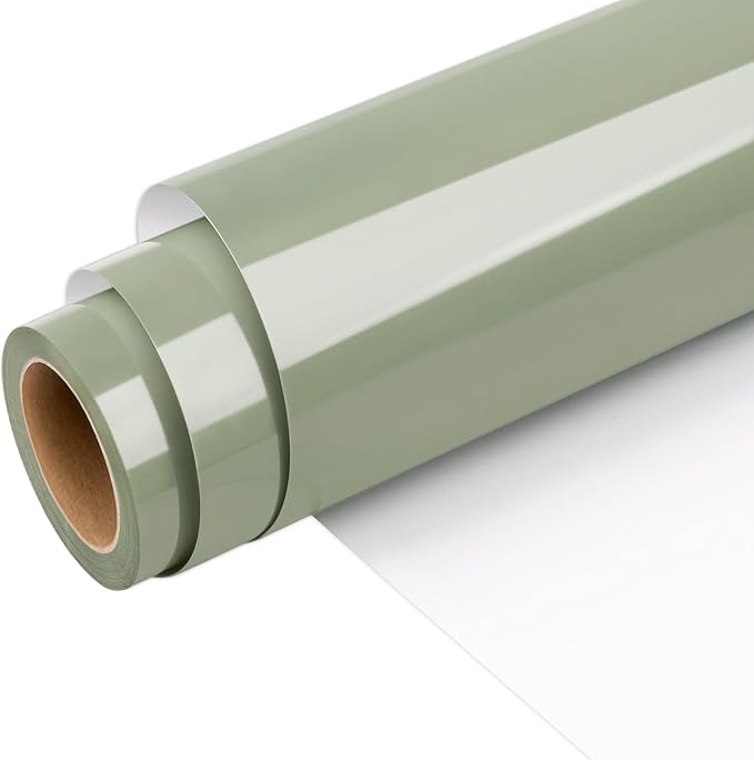 WRAPXPERT Green Heat Transfer Vinyl Sage Gree HTV 12" x5ft Khaki Green Iron on - Image 8
