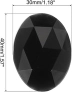 MECCANIXITY 10Pcs Acrylic Oval Gems 30x40 mm Flat Back Artificial Rhinestones - Image 2