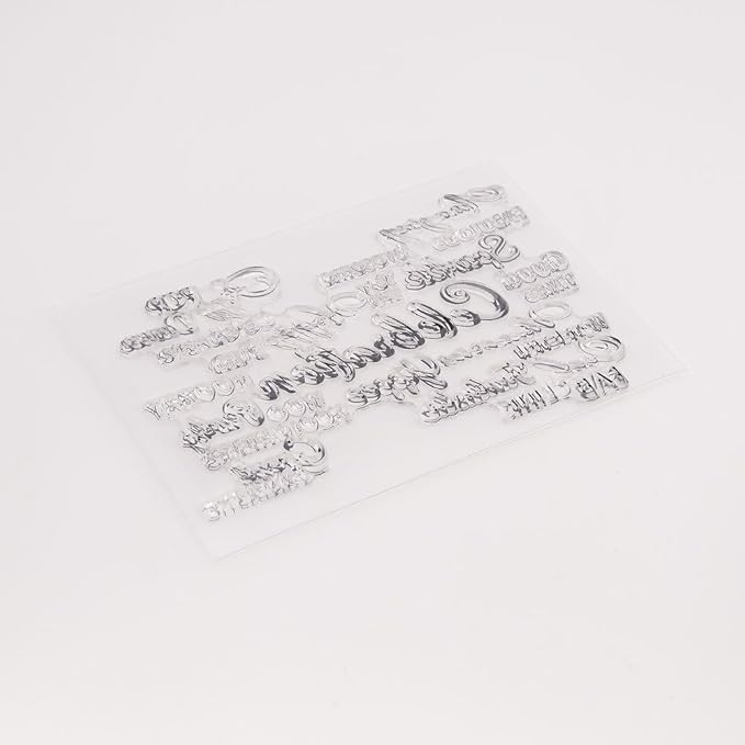 Celebration Words Background Clear Stamps Silicone Stamp Cards - Image 7
