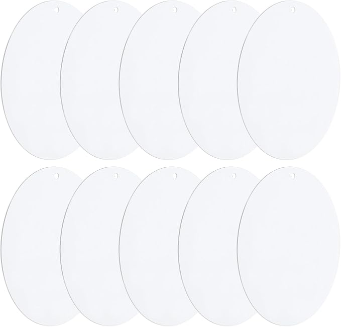 PATIKIL 5" Dia. Acrylic Circles, 10 Pack Round Clear Plastic Sheet Ornament by PATIKIL