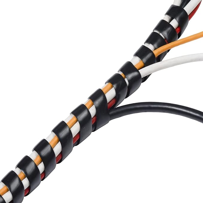 Spiral Cable Wrap - 45 Ft 5/16" Spiral Wire Wrap Cord Covers Bundle Sleeve Hose - Image 4