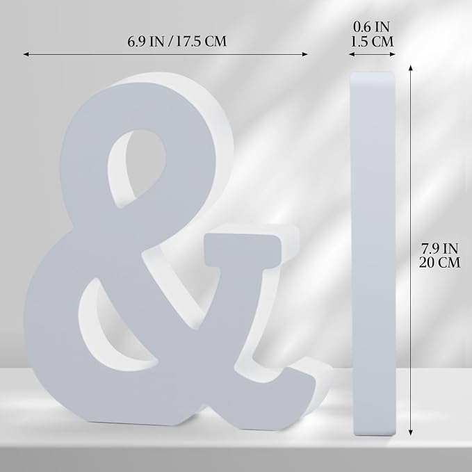 White Wooden Letters 8 Inch for Wall Decor, Large Unfinished Wood Letters for - Image 2
