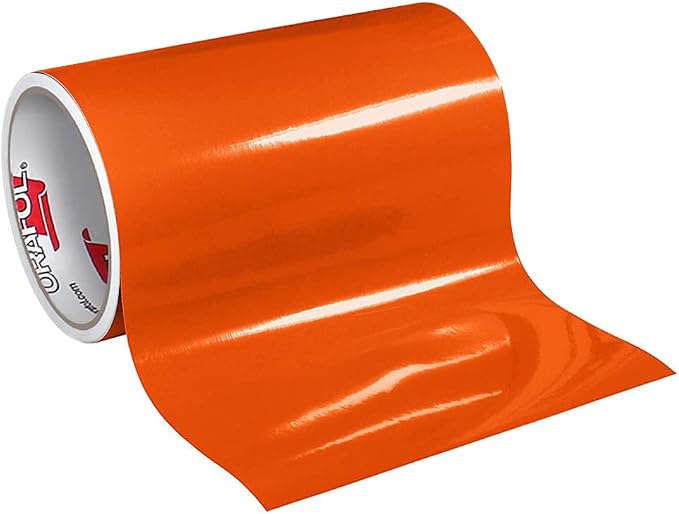 12" x 10 Ft Roll of Glossy Oracal 651 Orange Vinyl by Orafol