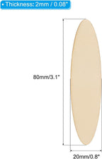 PATIKIL 60PCS Oval Wood Pieces 3.1 Inch Unfinished Oval Shape Wooden Blank - Image 2