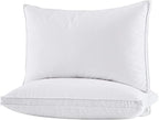 puredown® Goose Feather Down Pillows, Soft Gusseted Bed Pillows - Image 2