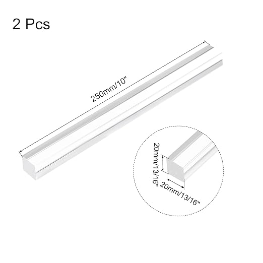 MECCANIXITY 2pcs Acrylic Square Rods 13/16" x 10" Clear Acrylic Dowel Rods - Image 2
