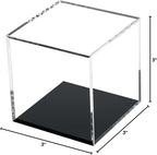Clear Acrylic Boxes for Collectibles Display, Removable Countertop Storage Box - Image 8