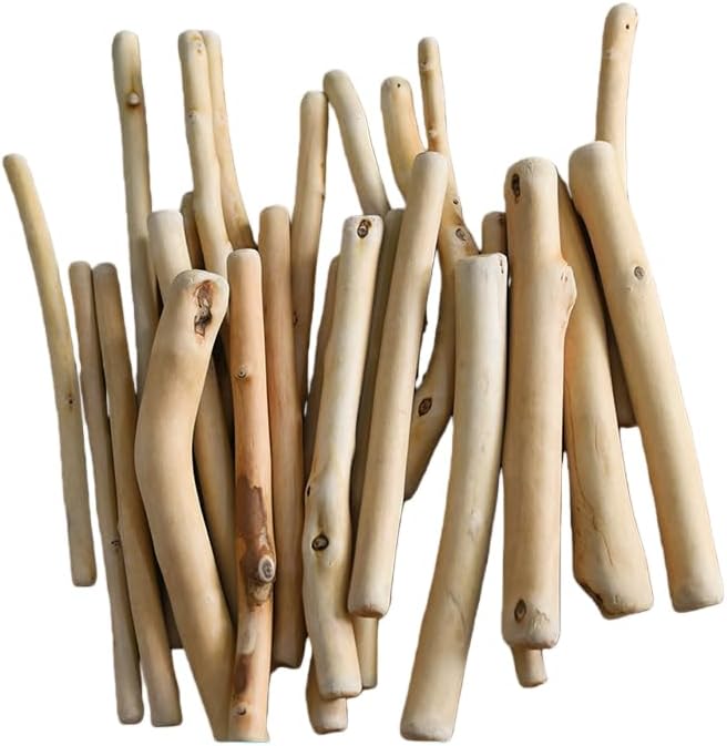 Natural Driftwood Pieces, Unfinished Wooden Sticks by Unknown