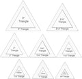 BENECREAT 16 Pcs Triangle Quilting Template, Acrylic Quilting Templates Rulers by BENECREAT