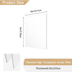 4 Pieces 1/8" Thick Acrylic Sheets, Photo Frames - Image 2