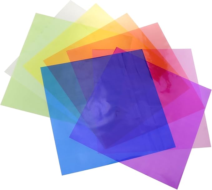 LUORNG 120 Pieces Colored Cellophane by LUORNG