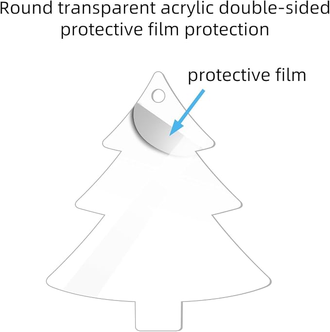 12 Pack Blank Snowflake Ornaments Christmas Hanging Ornaments Clear Acrylic - Image 7