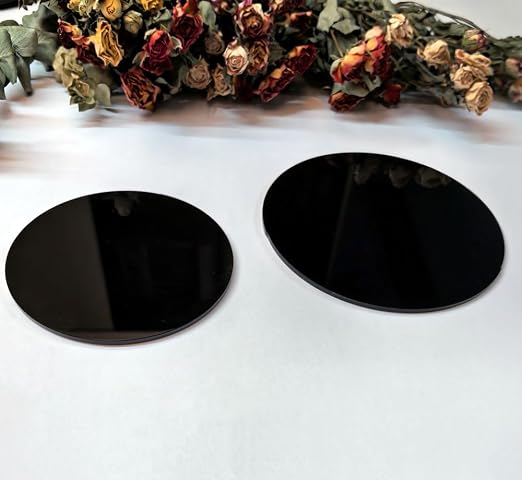 Set of 20 Black Acrylic Plexiglass Sheet Disc, 4.5 inch Dia Plexiglass Acrylic - Image 7