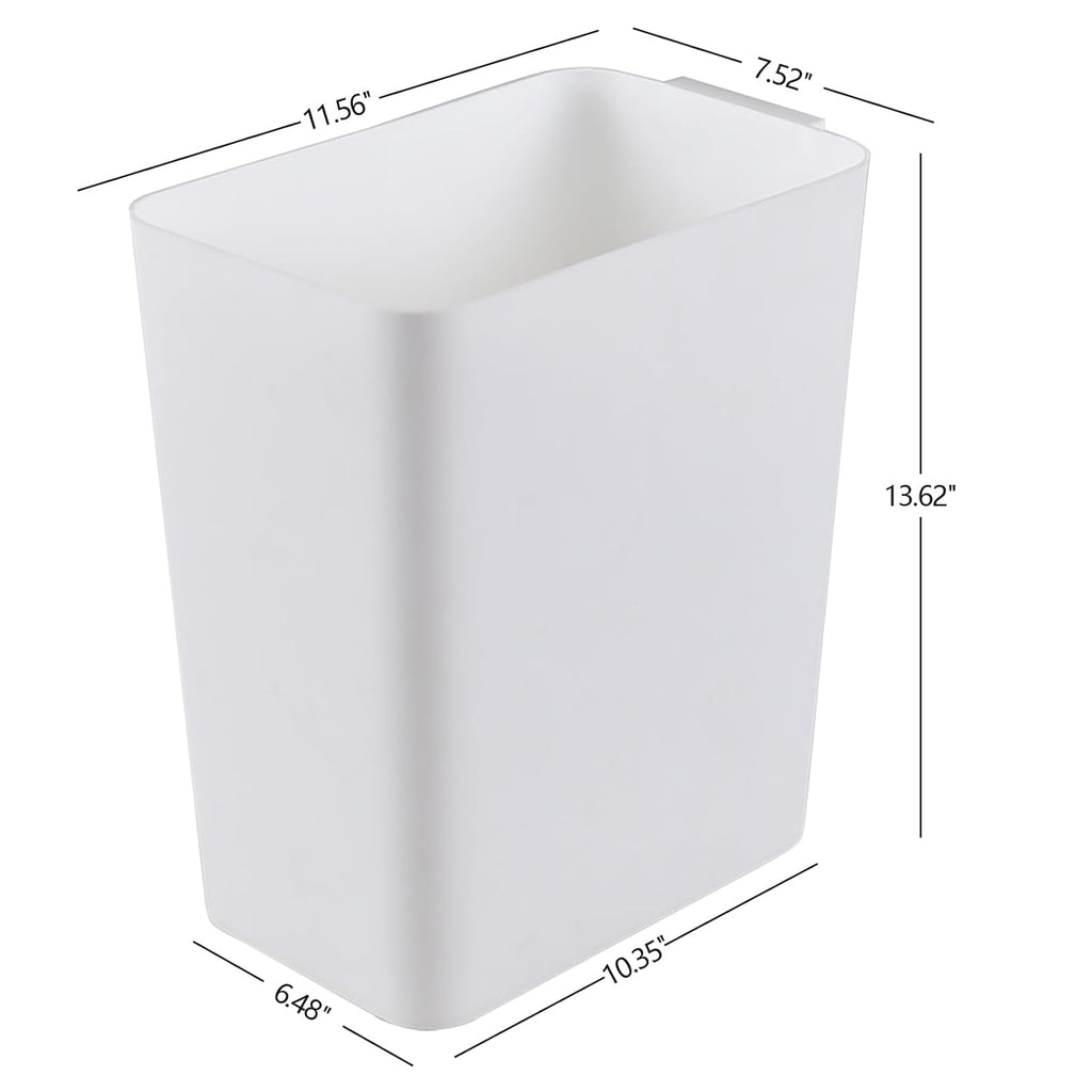 Zopnny 3-Pack 4.5 Gallon Plastic Small Trash Can Wastebasket, Slim Waste Basket for Bathroom, Bedroom, Home Office, Living Room, Kitchen (White)